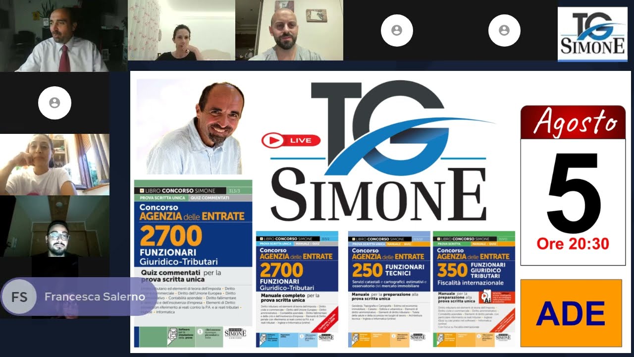 TG Simone (Concorsi in Agenzia delle Entrate) - edizione del 5/8/2025