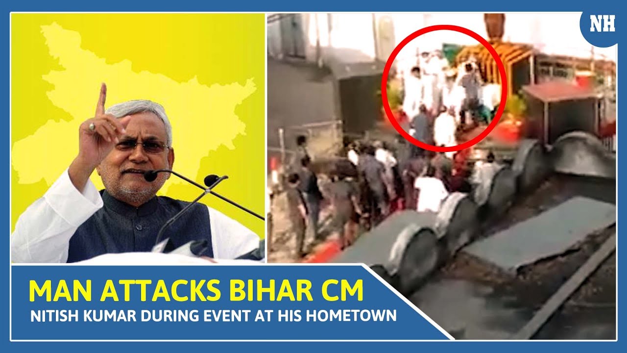 Man attacks Bihar CM Nitish Kumar during event at his hometown, held | VIDEO