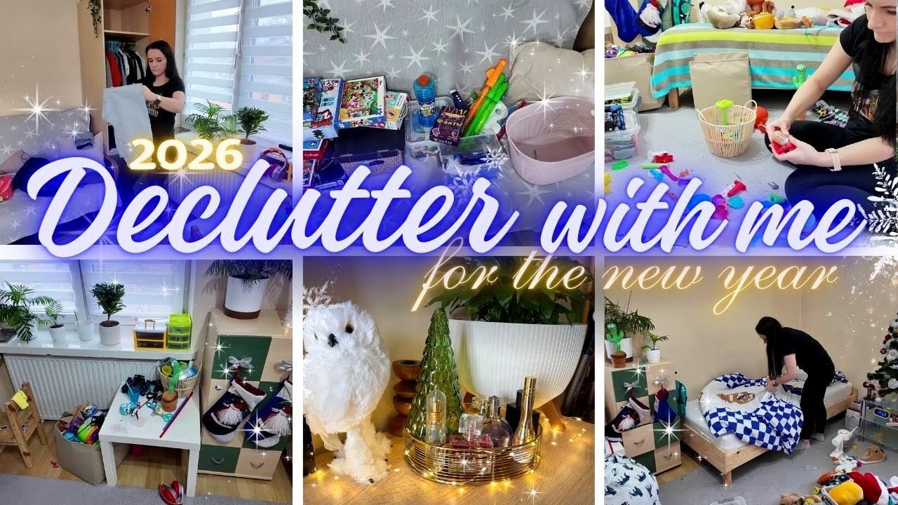 DECLUTTERING & ORGANIZING FOR 2026 🧺 STARTING 2026 CLUTTER-FREE  | DECLUTTER & ORGANIZE KIDS ROOM