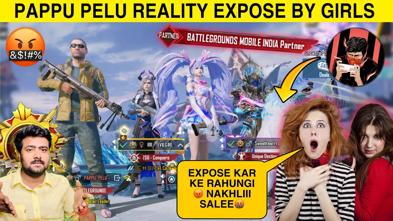 PAPPU PELU EXPOSED BY TOXIC SQUAD TROLLING ME BATTLEGROUND MOBILE INDIA PARTNER😈SHE GIVE CHALLENGE😨