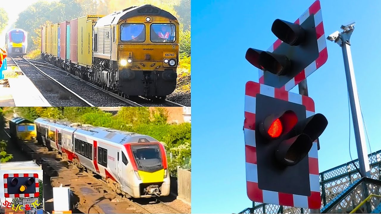 Freight & Passenger Parallel Run at Trimley Level Crossing, Suffolk!
