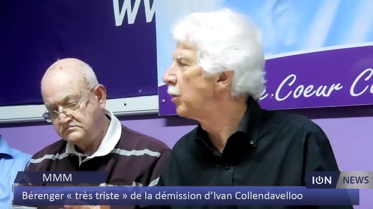 MMM : Bérenger « très triste » de la démission d'Ivan Collendavelloo