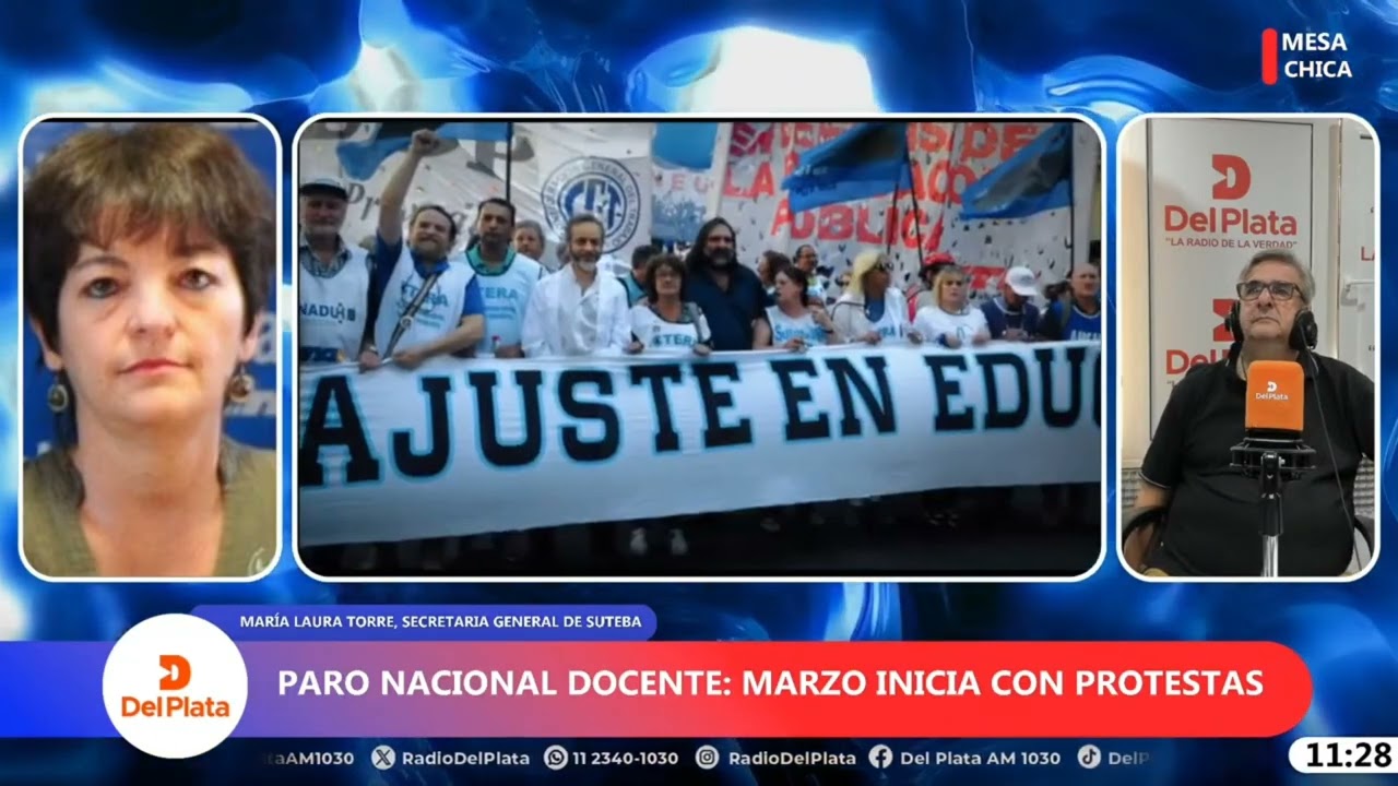 Entrevista a la Secretaria Gral. Adjunta del SUTEBA, María Laura Torre en AM 1030 Radio del Plata
