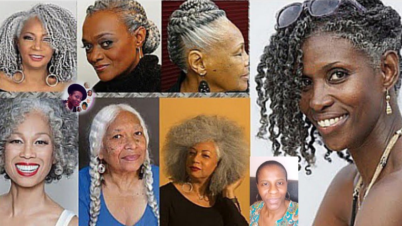 Gray Hairstyles For Black Women Over 50 Years/Beauty Of Gray Hair 💖💖💖