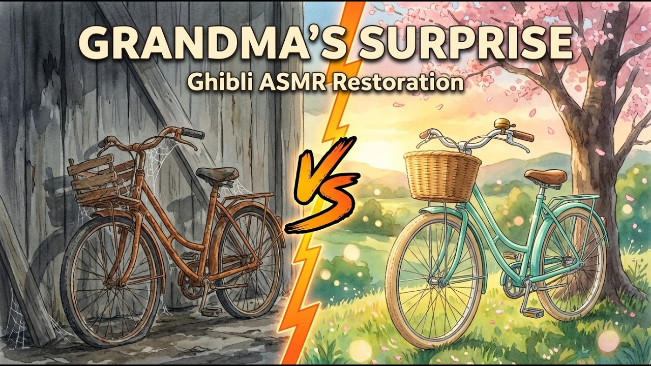 🚲 Restoring Grandma's Rusty Bicycle to Vintage Dream | Ghibli Style ASMR
