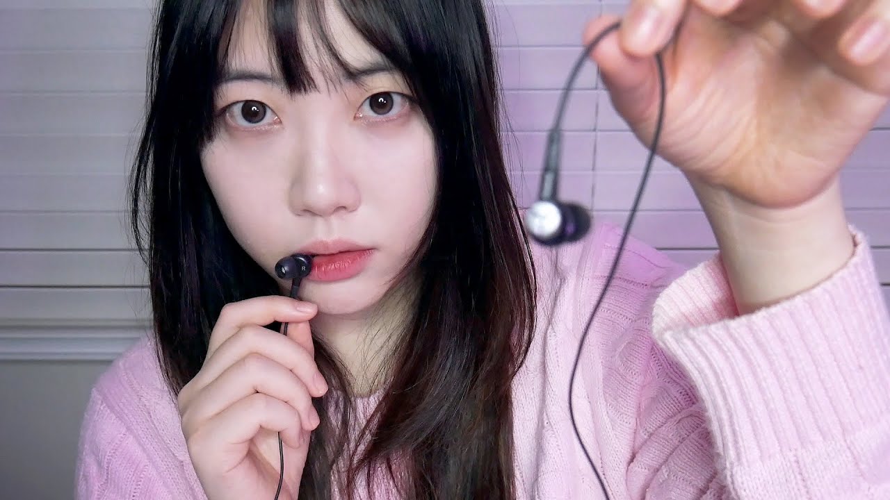 ASMR 100% 팅글보장 뇌긁기, 뇌먹기 (이어폰마이크, 뒷부분 노토킹)