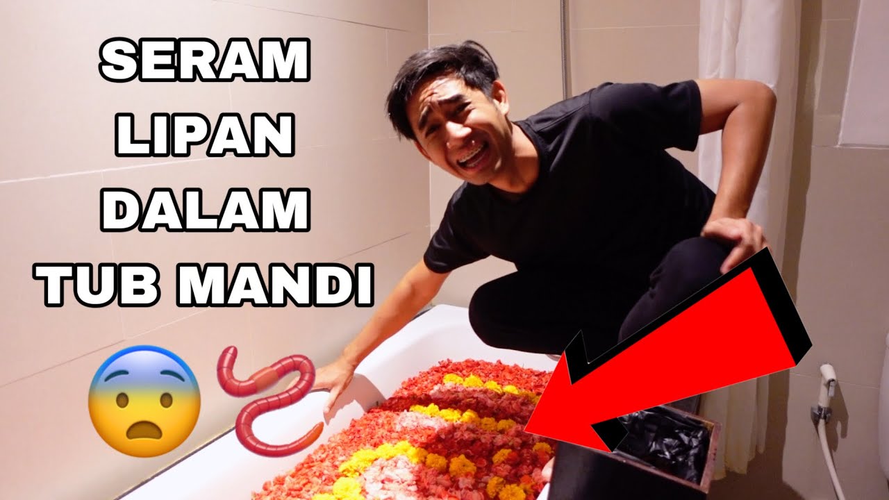 SERAM LIPAN DALAM TUB MANDI 😨🪱 TERKEJUT WOI DAH LA VILLA 5 BINTANG 😭