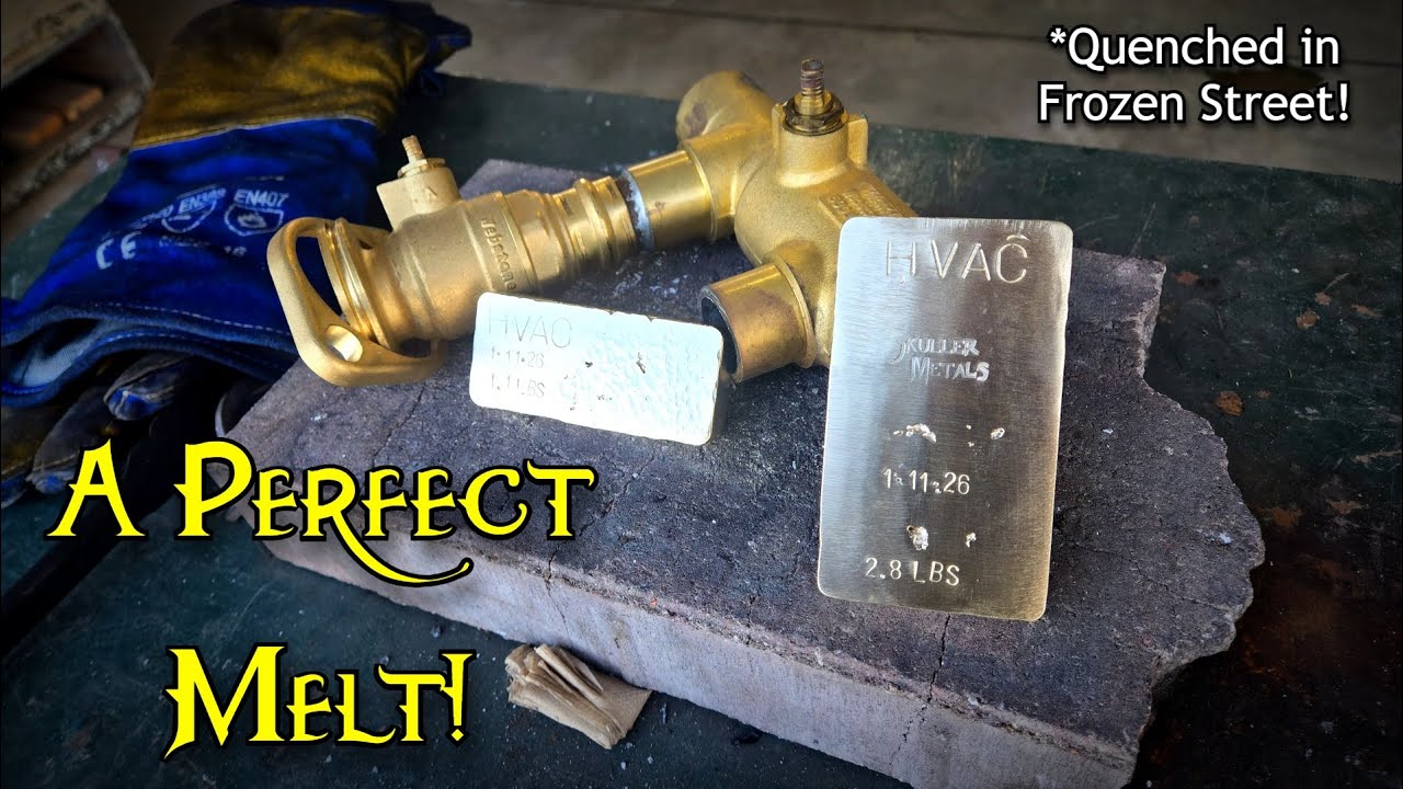Melting Brass Valves.  This is Some VERY Clean Brass.  Found Dumpster Diving.  Trash To Treasure!