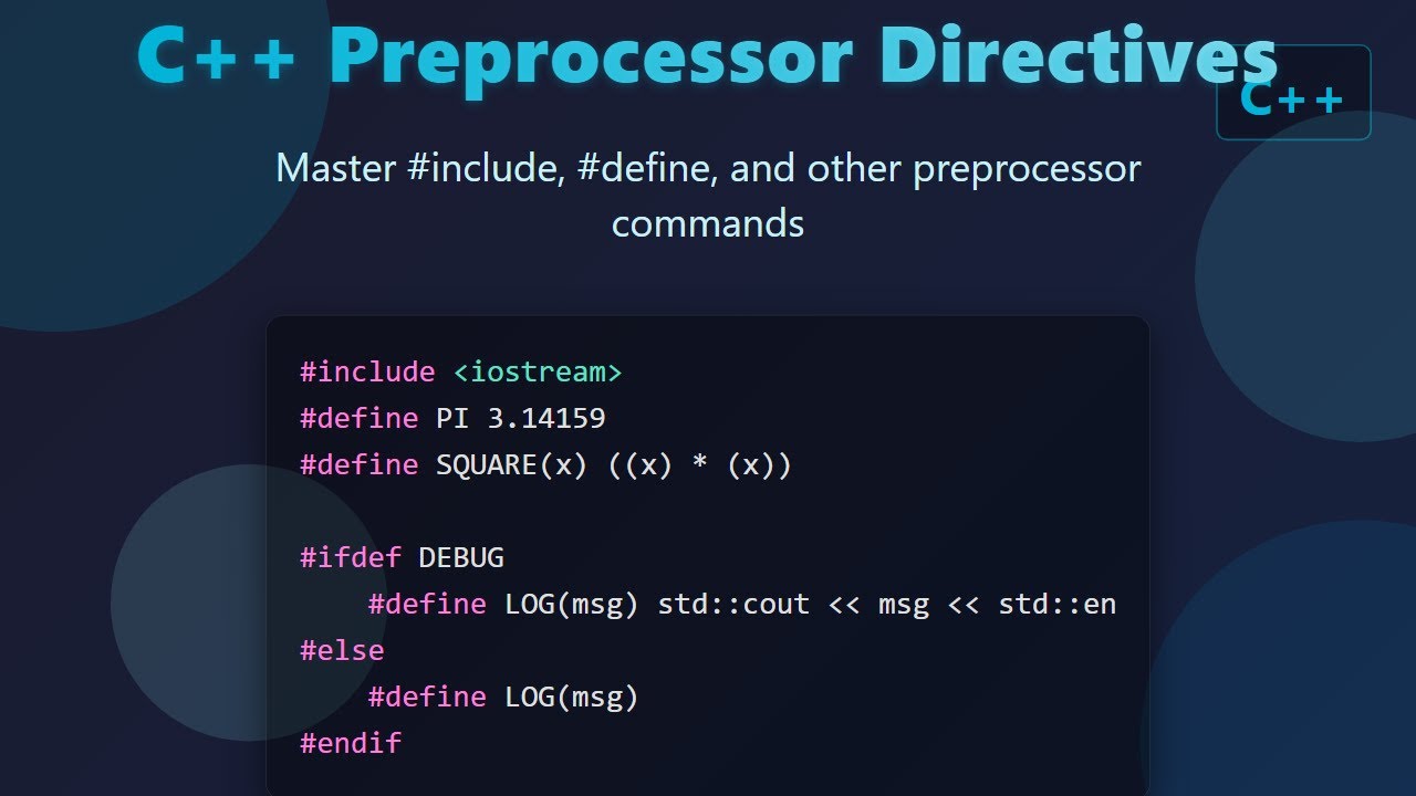 C++ Preprocessor Directives Explained for Beginners: #include, #define & More!