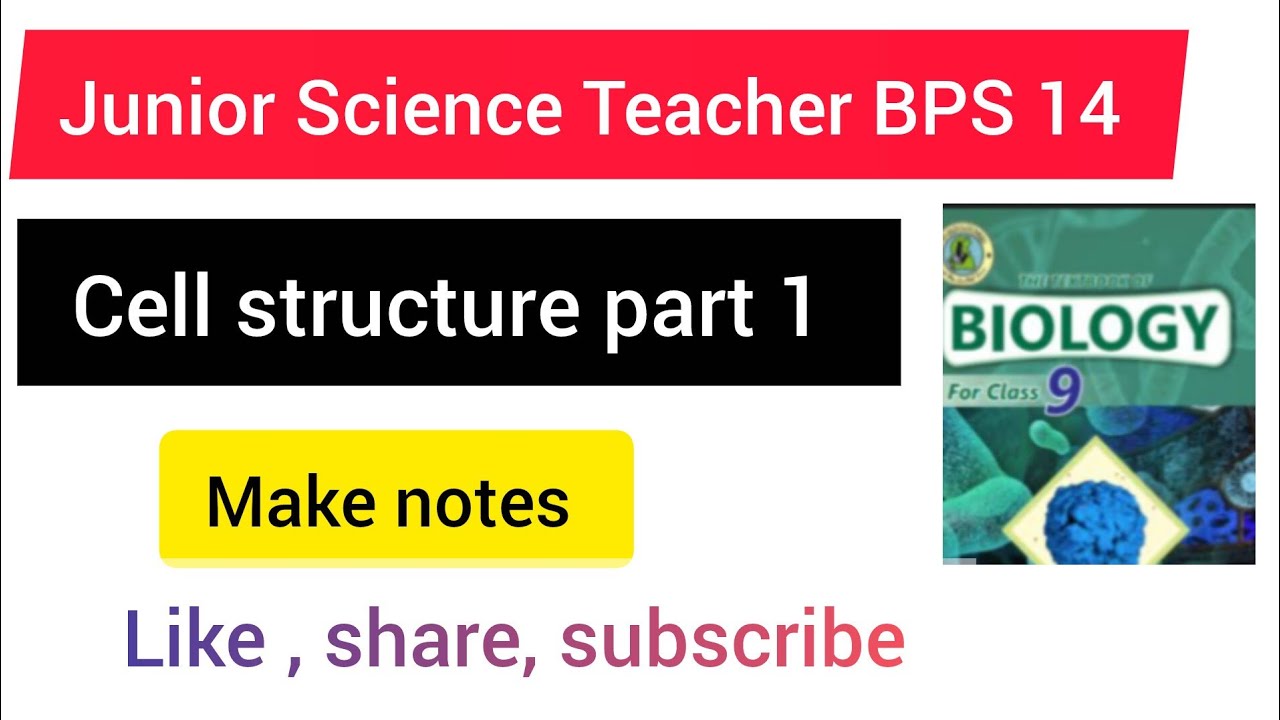 Cell Structure Part 1 | Biology for Junior Science Teacher BPS-14 