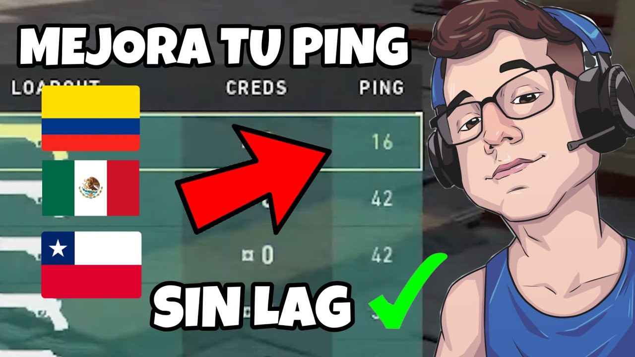 ✅Cómo BAJAR el PING en VALORANT - BOGOTÁ , MIAMI, MEXICO, SANTIAGO 2022
