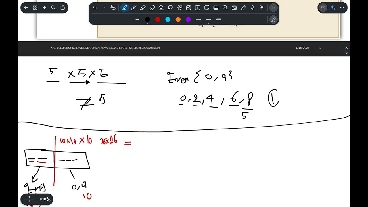 L3 counting techniques الاحتمالات والاحصاء طرق العد