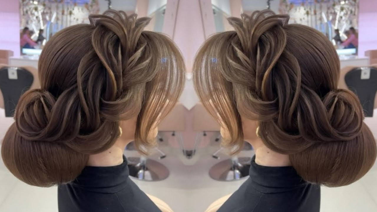خطوات تسريحة شعر للافراح كتير حلوة وسهلة خطوة بخطوة 😍😍Hairstyle tutorial🤩🤩