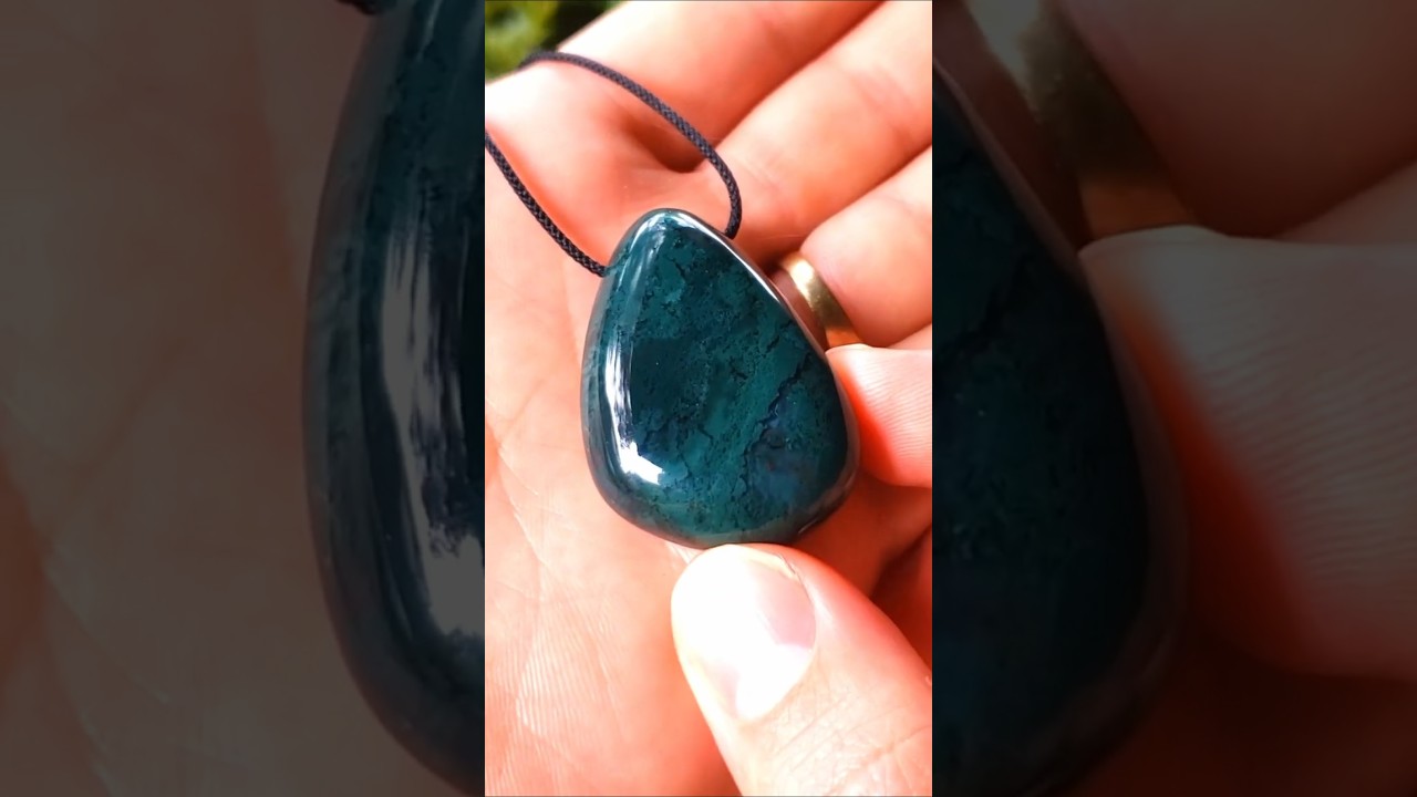 Crafting a necklace for my wife 😍 #lapidary #mossagate #shorts #handmadejewelry