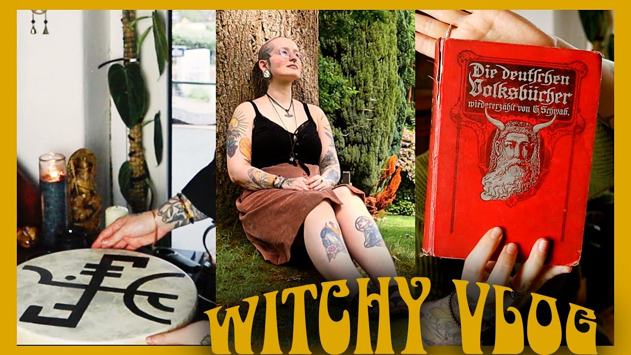 Witchy thrifting, nature and a drum consecration ritual || WITCHY VLOG #4