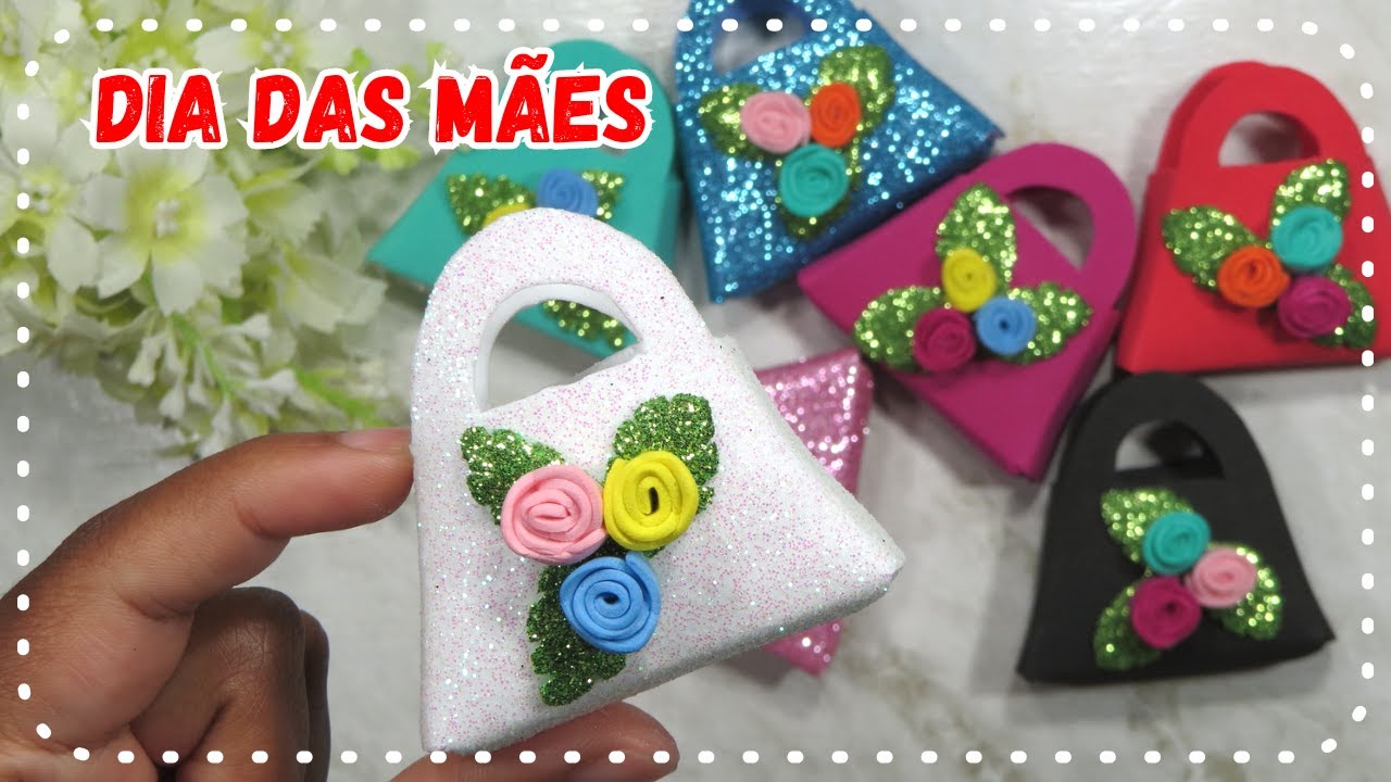 LEMBRANCINHA DIA DAS MÃES DE E.V.A. FAÇA VOCÊ MESMO