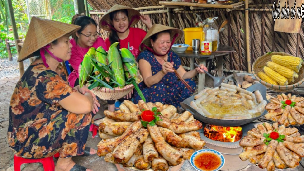 Bánh Bắp Chả Ram Tôm Thịt | Hương Vị Bánh Quê Nhà || Corn cake