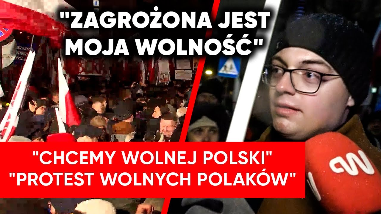 Trwa protest PiS. Protestujący 