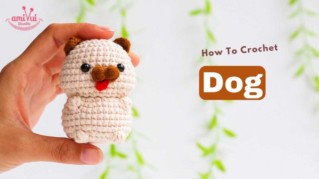#479 | Amigurumi Dog | Crochet No Sew | Amigurumi Beginner Tutorial | AmivuiStudio