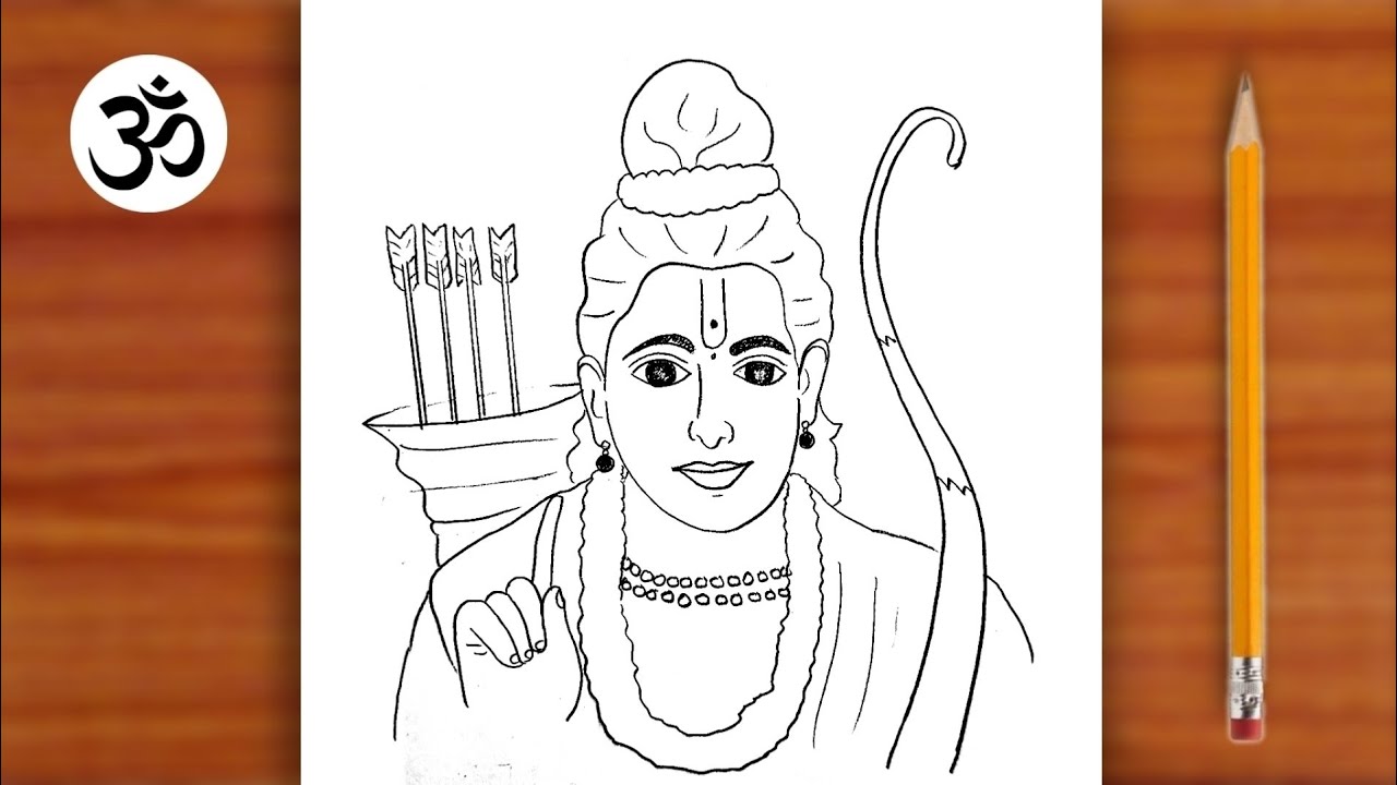 Ram Ji Ki Drawing || Shri Ram Drawing || Simple Drawing For Beginners || Chitra