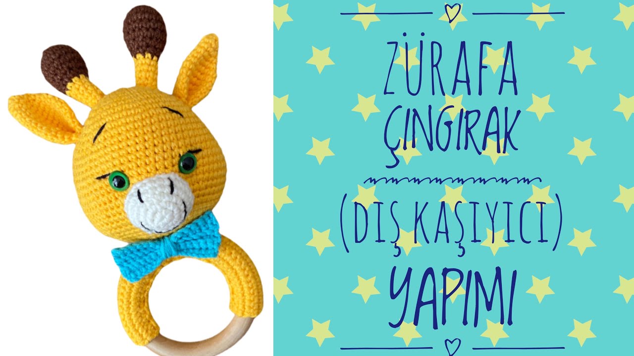Amigurumi Zürafa Çıngırak☺️ ENGLISH SUBTITLES (Baştan Sona Detaylı Anlatım)