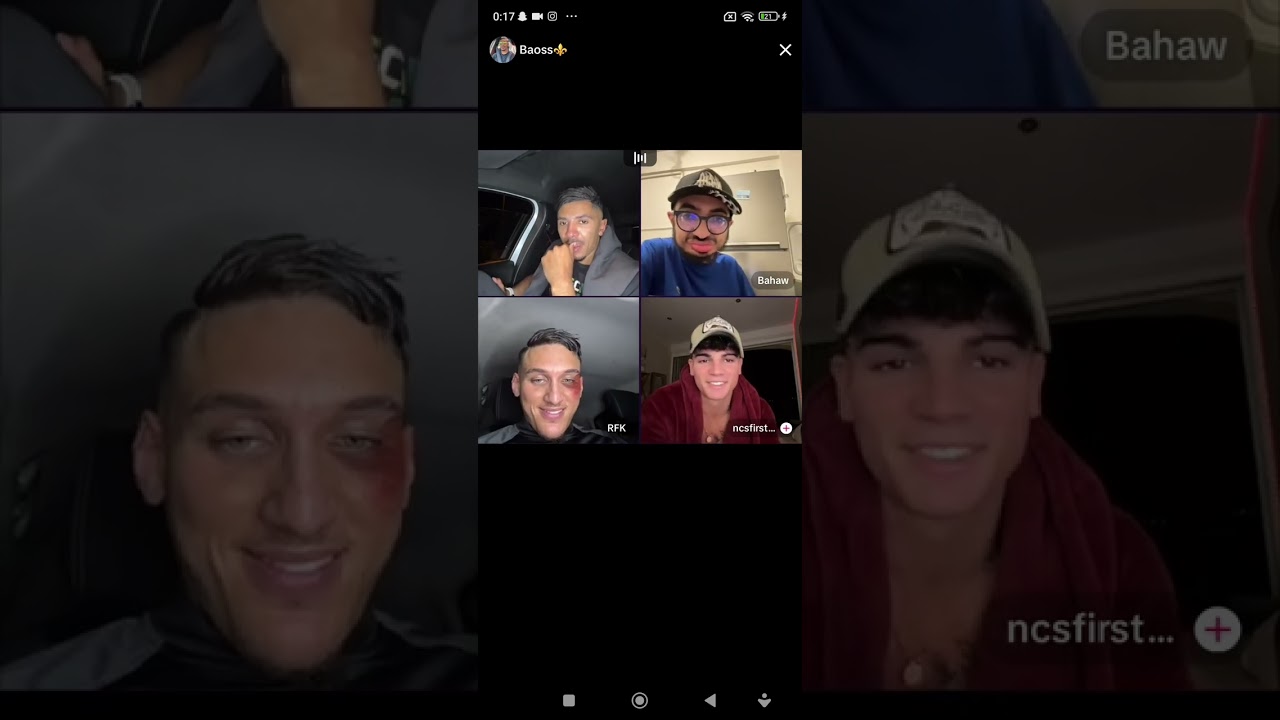 baoss, Rafik et Bahaw en live tiktok