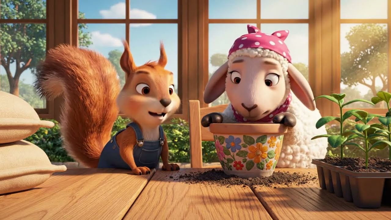 Part 21 – Teacher Bunny and Kids Explore Mini Gardening
