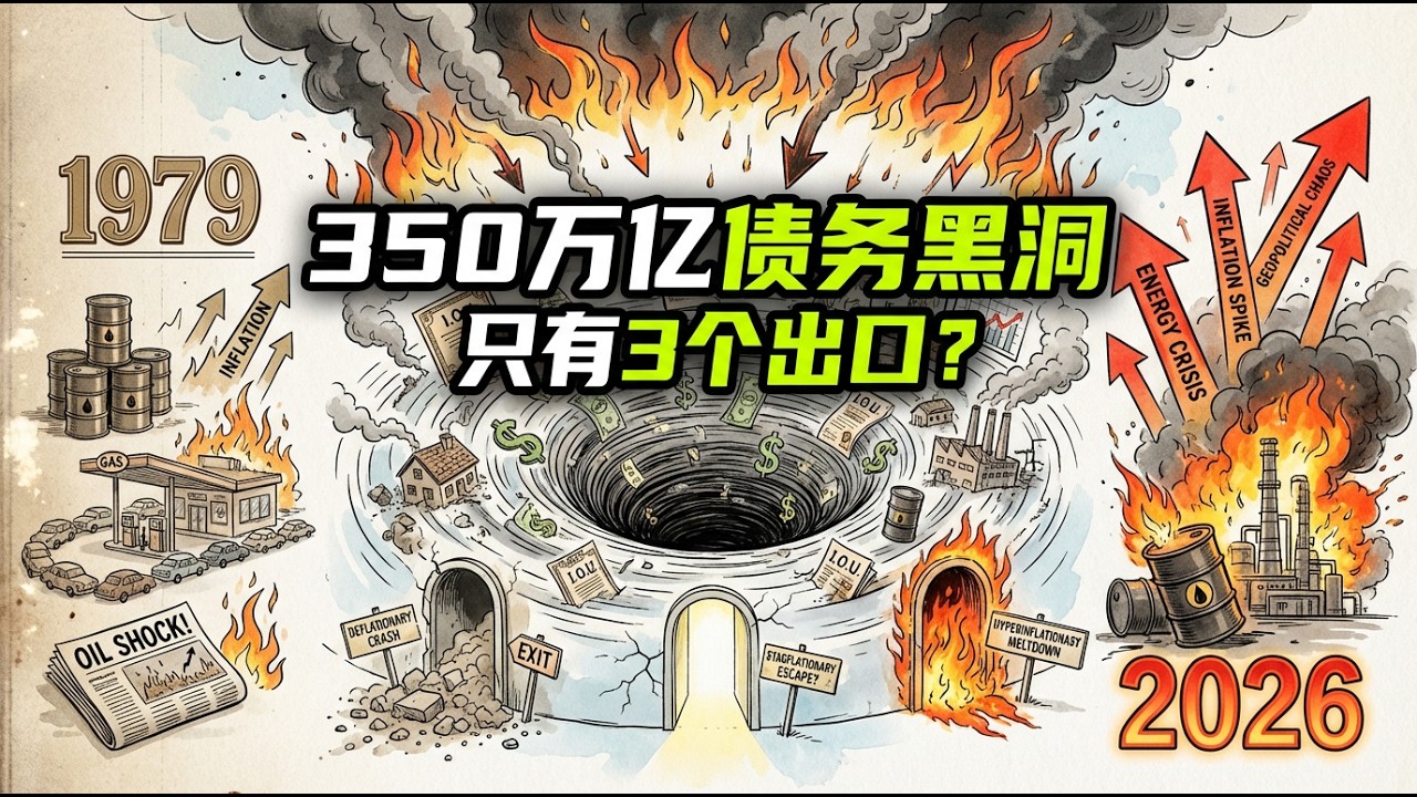 350萬億美元的債務漩渦只有3個出口？2026年石油衝擊比1979年慘多少