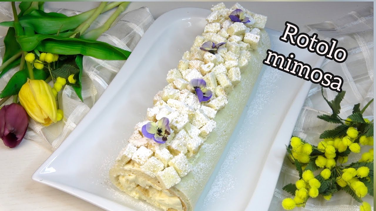 Rotolo Mimosa Dolce originale e delicatissimo RICETTA FACILISSIMA!!