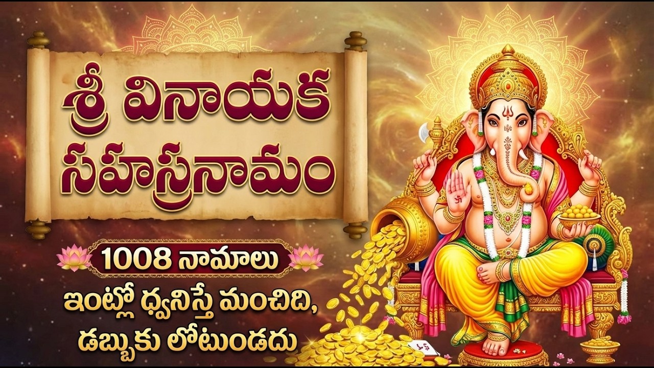 శ్రీ వినాయక సహస్రనామం వింటే విజయాలు కలుగుతాయి🙏 | Sri Vinayaka Sahasranama Stotram Telugu