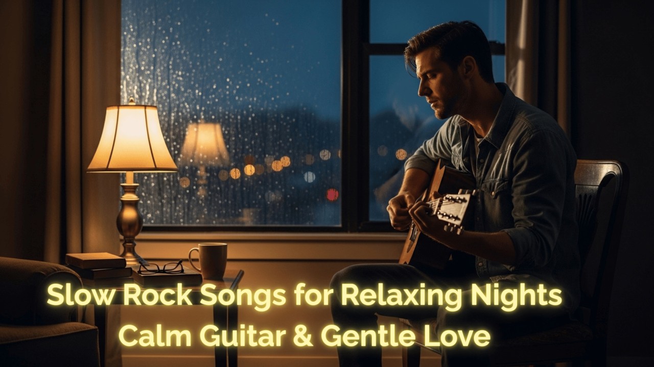 Lonely Guitar Slow Rock Songs – Rainy Nights | Rain on the Strings of My Lonely Guitar