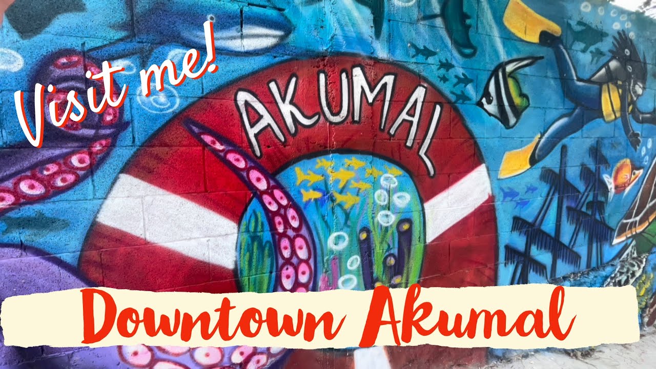 Downtown Akumal City is small, but cute. Riviera Maya Mexico Yucatán Peninsula