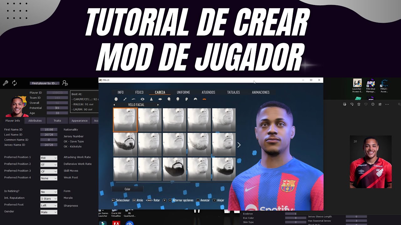 Crea tu Mod de Jugador con Minifaces para FIFA23 Tutorial