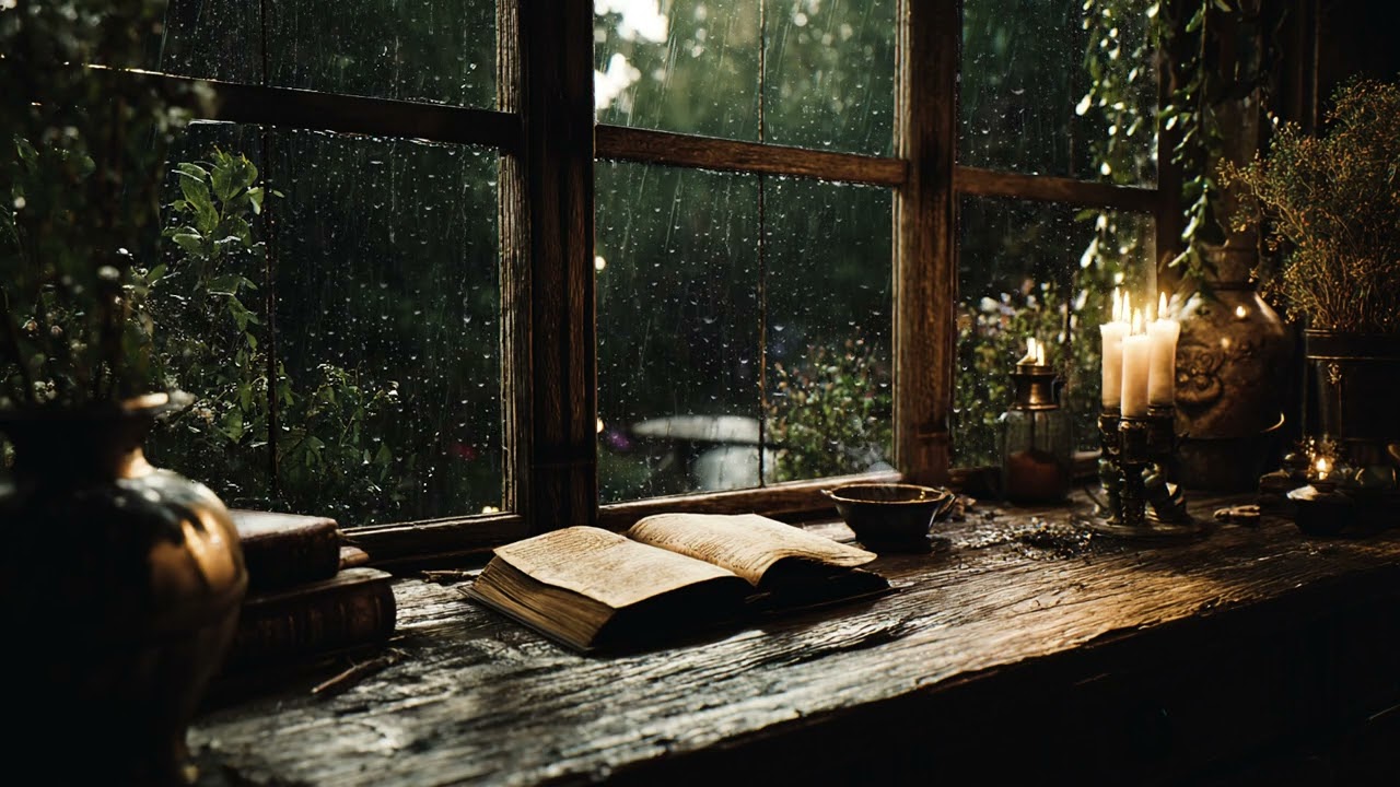Dark Forest Cabin Rain 🌧️ Soothing Rain Sounds for Deep Sleep