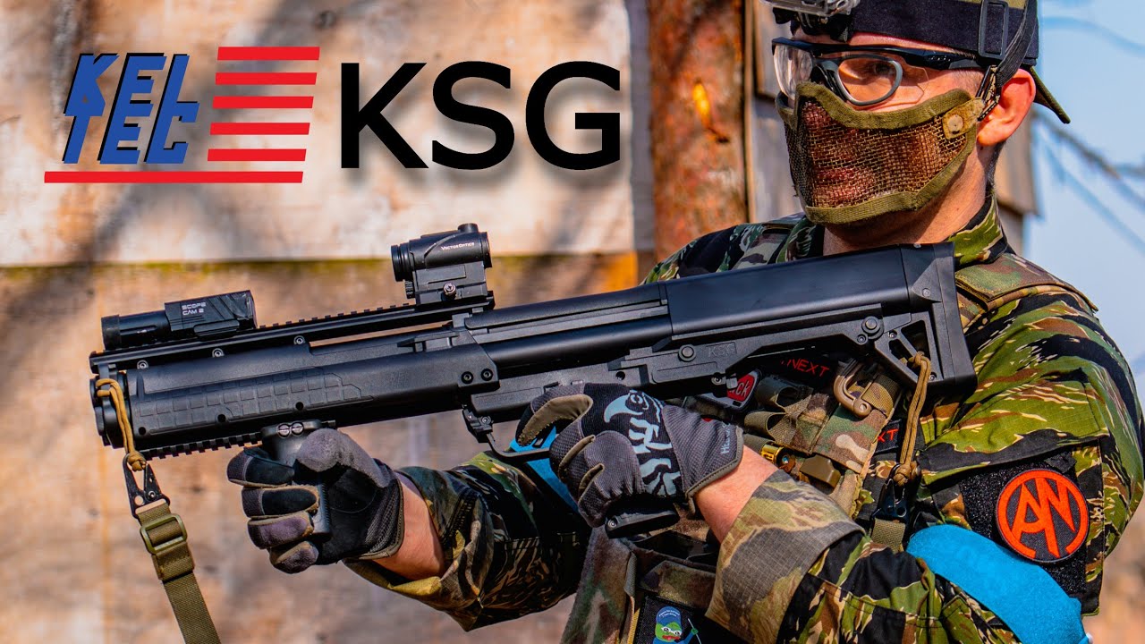 KelTec KSG Airsoft [GoldenEeagle] Out of the Box Gameplay [4K60]