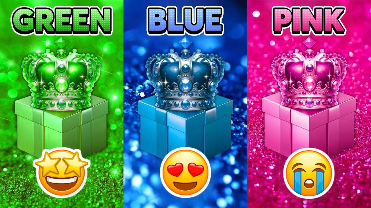 Choose Your Gift! Green, Blue or Pink 💚💙💗 How Lucky Are You? 😱 Quiz Kingdom