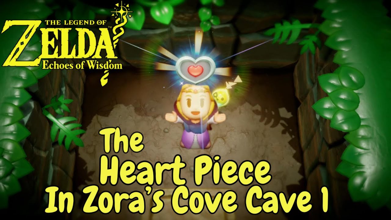 Echoes of Wisdom | Heart Piece Zora's Cove Cave Walk Through Guide 