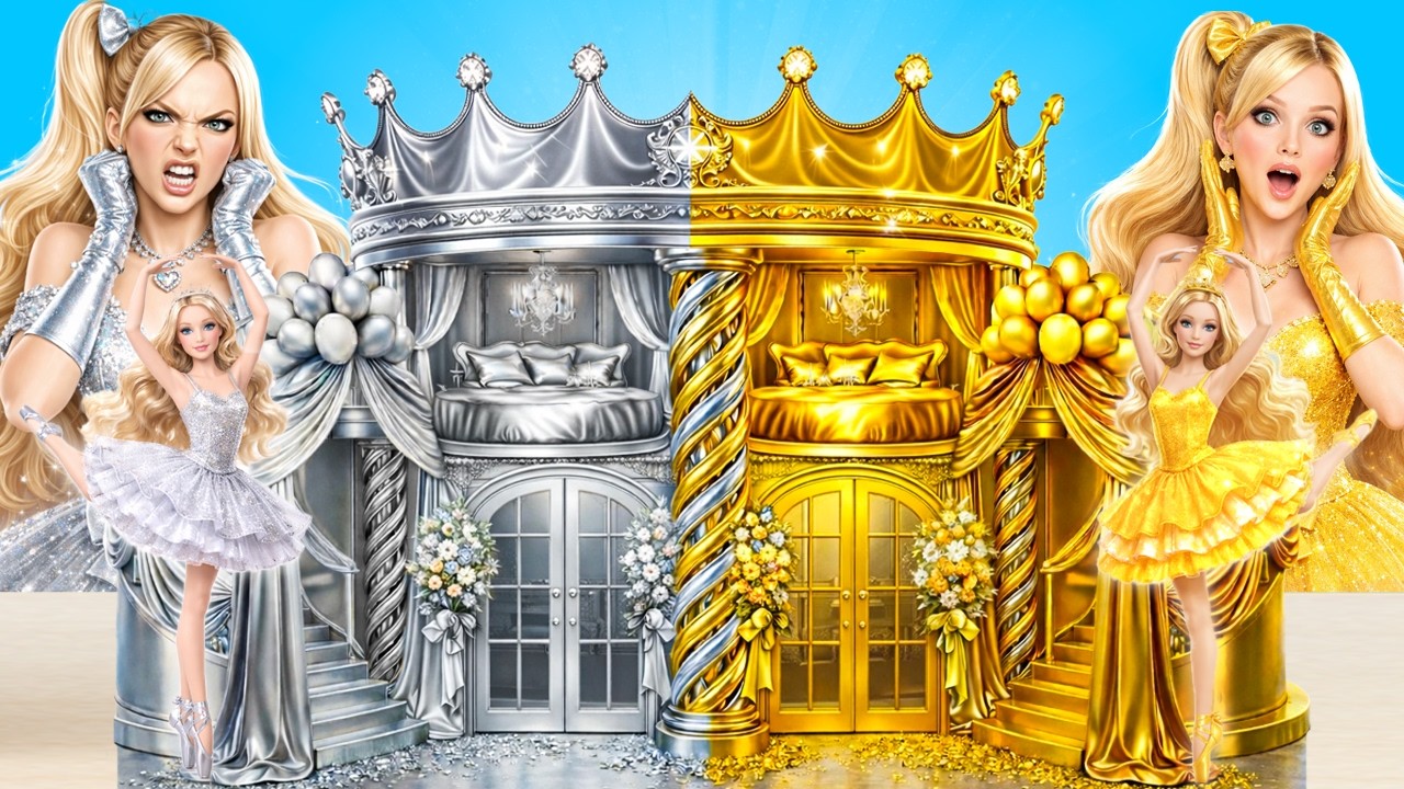 Nous Construisons Une Maison de Poupées Incroyable | Défi Or Contre Argent par PiPi Pop FR