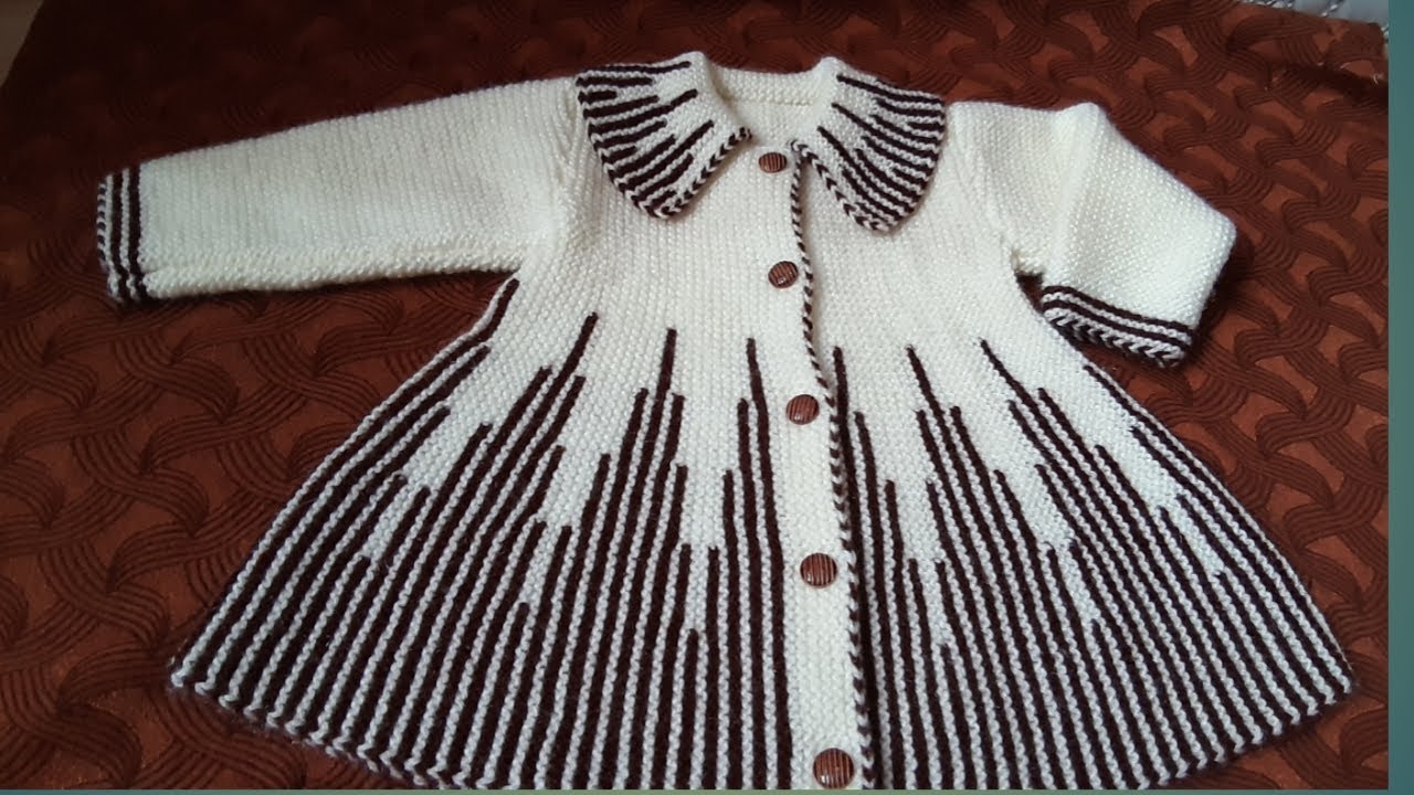 Baby Frock, Sweater, cardigan For 1 to 2 years step by step with full measurement | Part 2 In Hindi.