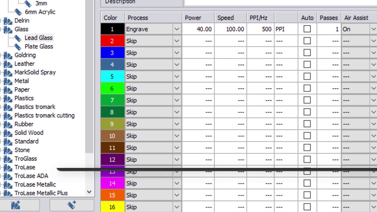Working with The Job Control Material Database
