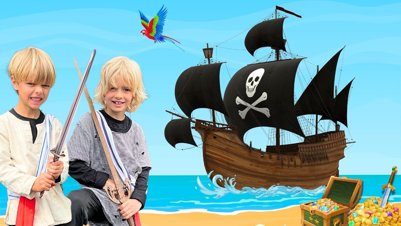 The Great Pirate Adventure: A Quest to Save Our Ship! 🏴&zwj;☠️ | Adventures with Sky and Finn