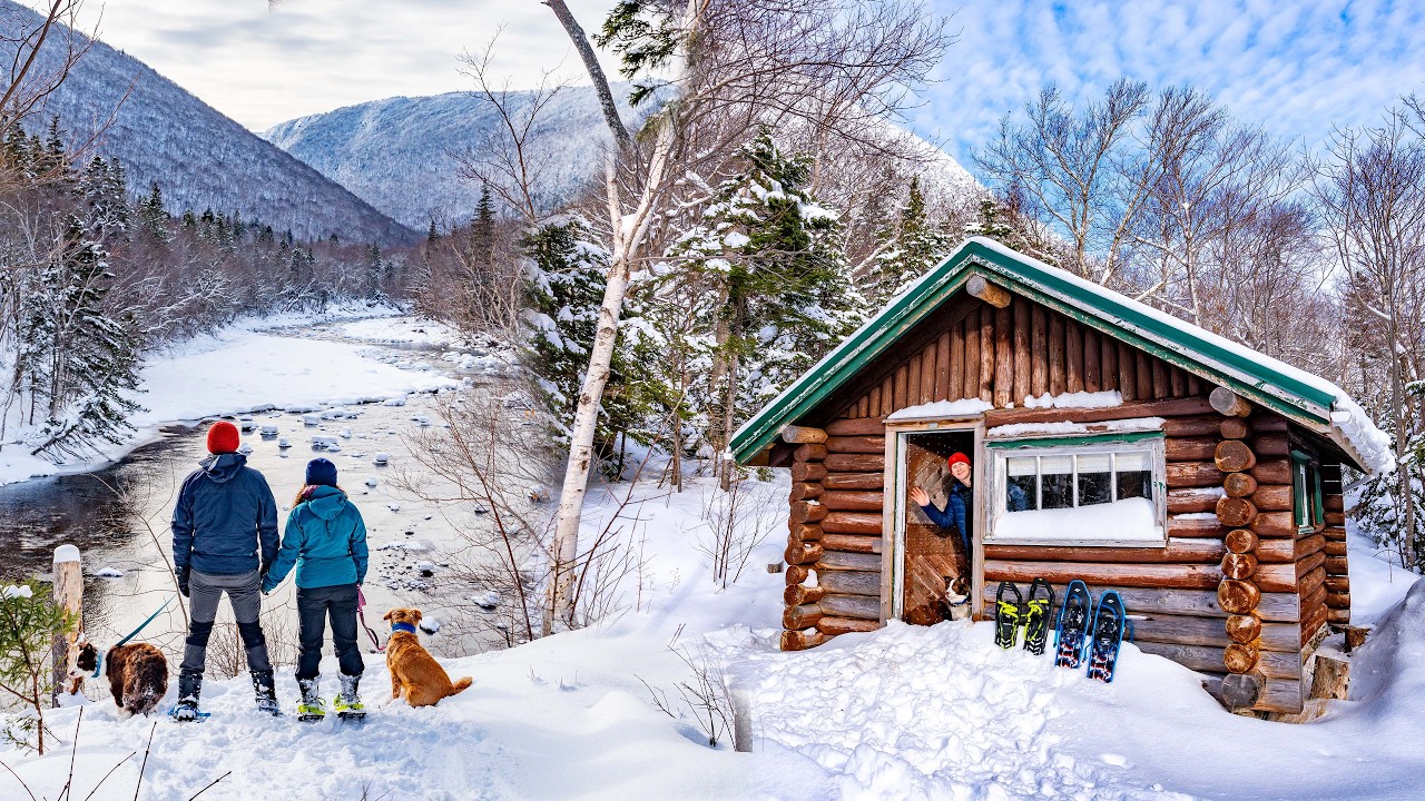 Lunch at a remote cabin