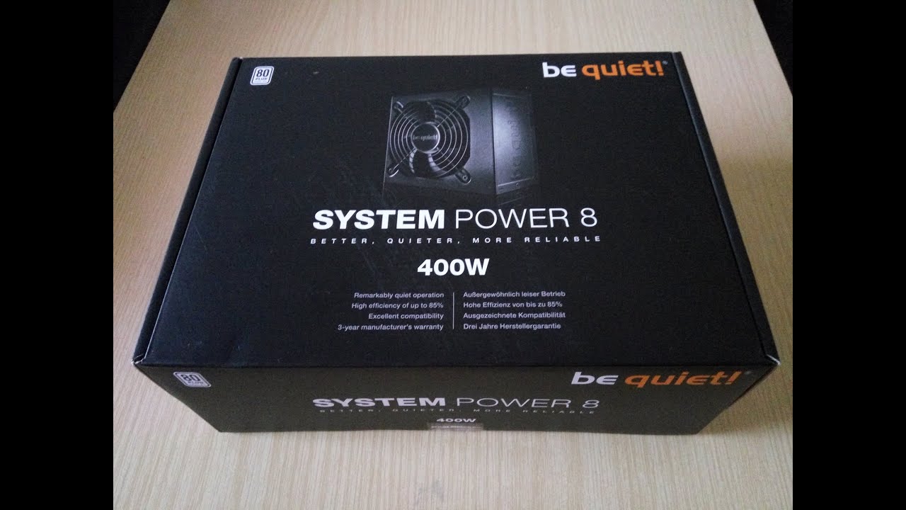 Zasilacz Be Quiet 400W System Power 8 Unboxing Rozpakowanie.