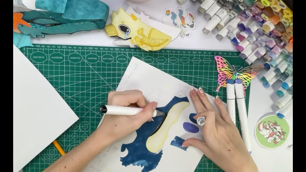 ~XADIA~ is 🔴LIVE🔴 SPECIAL CHALLENGE! Only using 3 colours to make a dragon! 💕✨