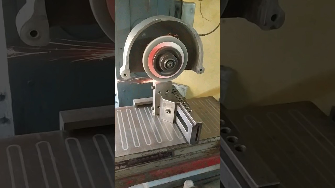 surface grinder machine vice clamp block face on grinding on work #surfacegrinder #machine