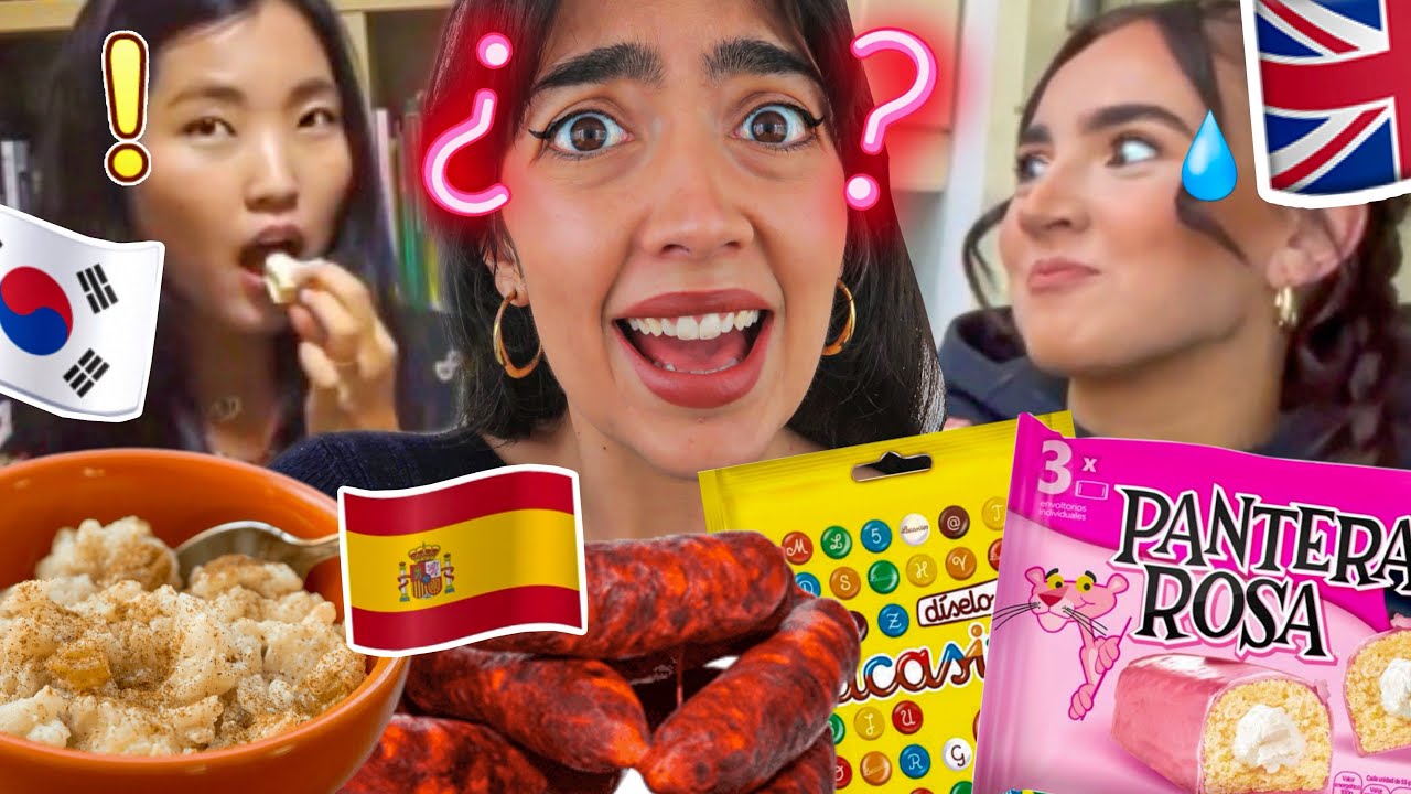 EXTRANJEROS prueban COMIDA ESPAÑOLA por PRIMERA VEZ 🥵