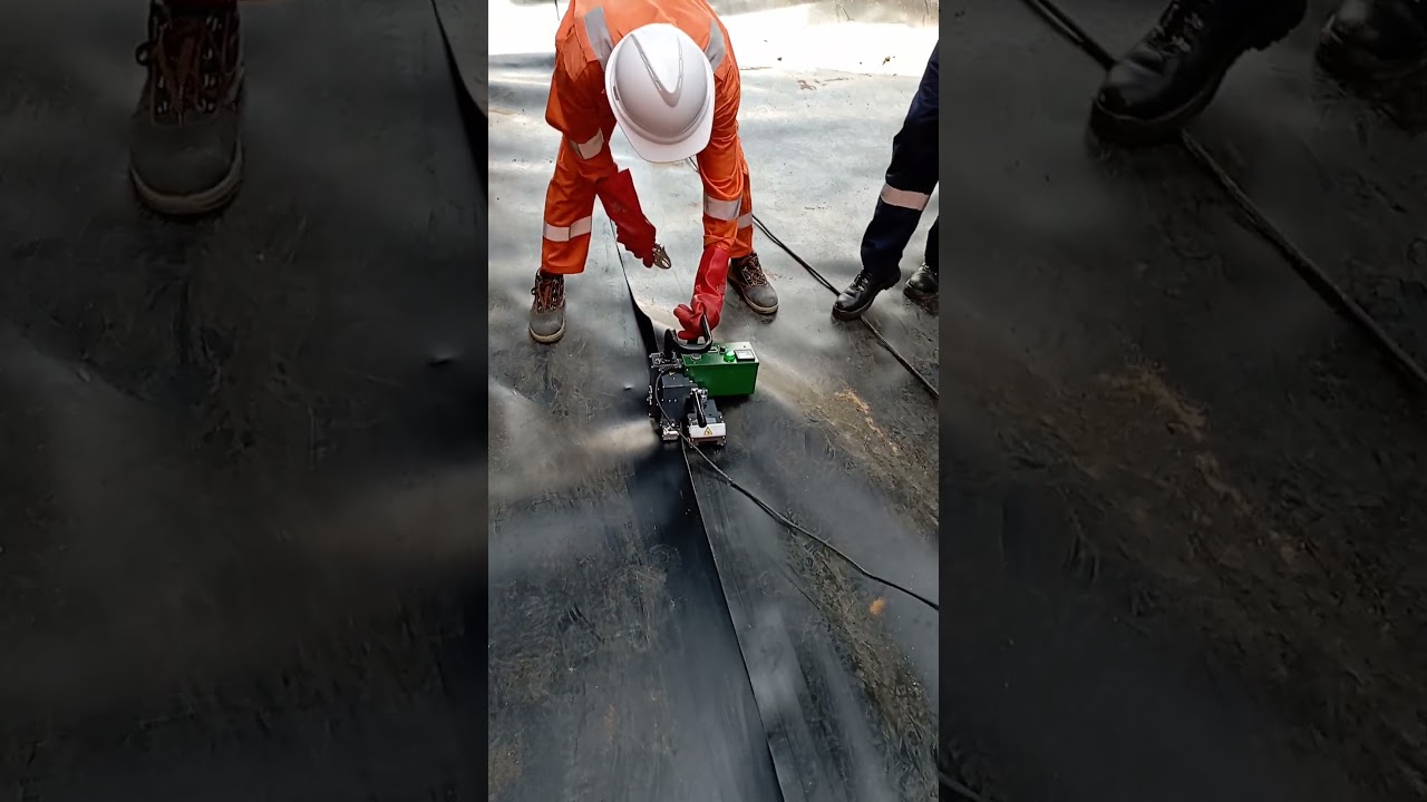 HDpe geomembrane liners installation in progress at port Harcourt