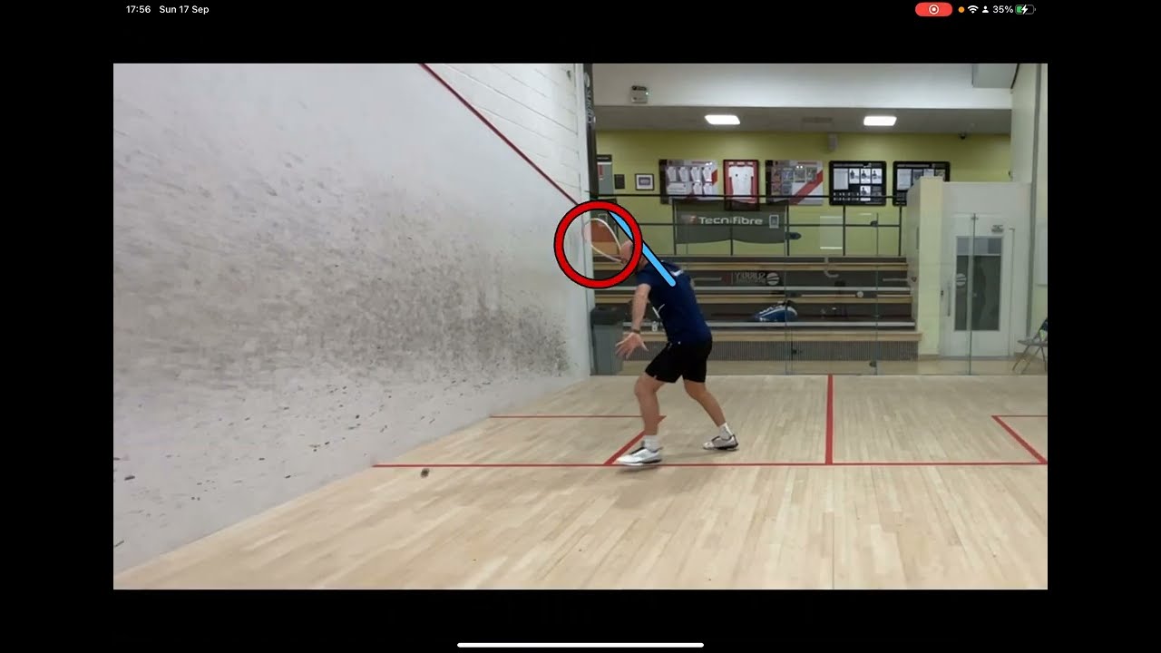 Forehand power and consistency in squash