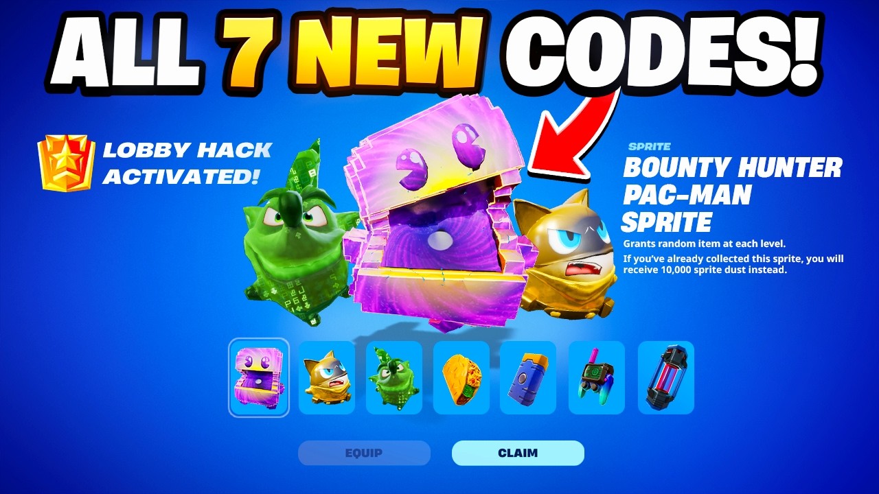 7 *NEW* LOBBY HACK Codes in Fortnite Update! (RARE SPRITES)