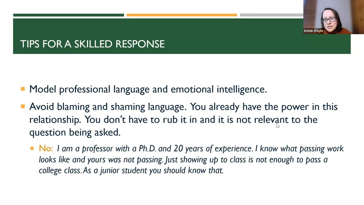 Session 27: Responding to Your Students' Complaints